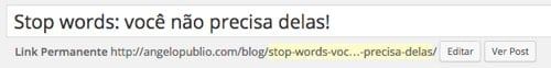 Como editar link permanente no WordPress